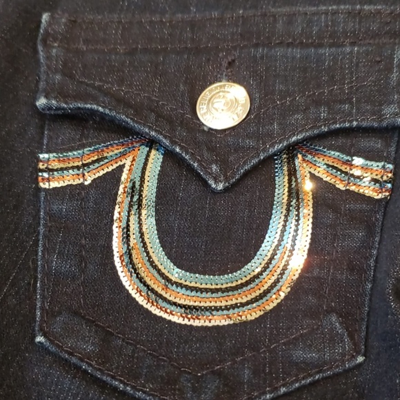 True Religion Jeans Billy Sequin straight … - Picture 3 of 8